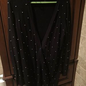 Black pearled cardigan